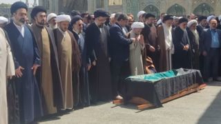 همسر شهید مصطفی خمینی در قم به خاک سپرده شد